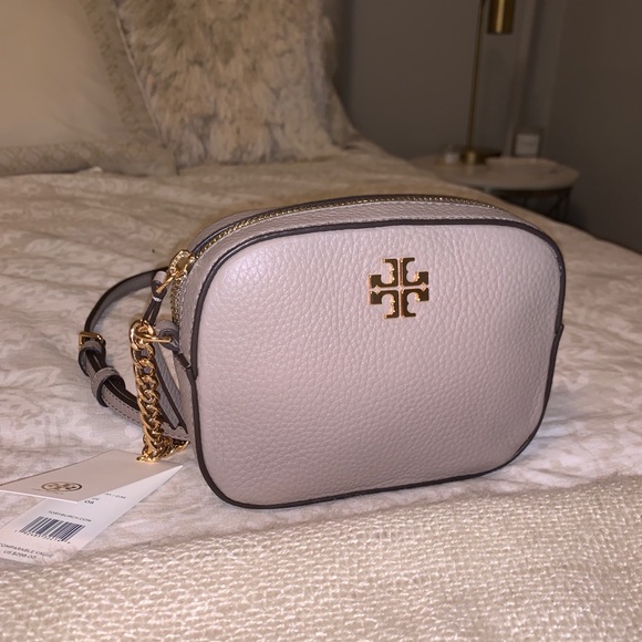 Tory Burch Handbags - TORY BURCH Robinson Round Grey Cross Body Bag